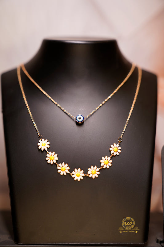 Evil Eye Flower Pendant