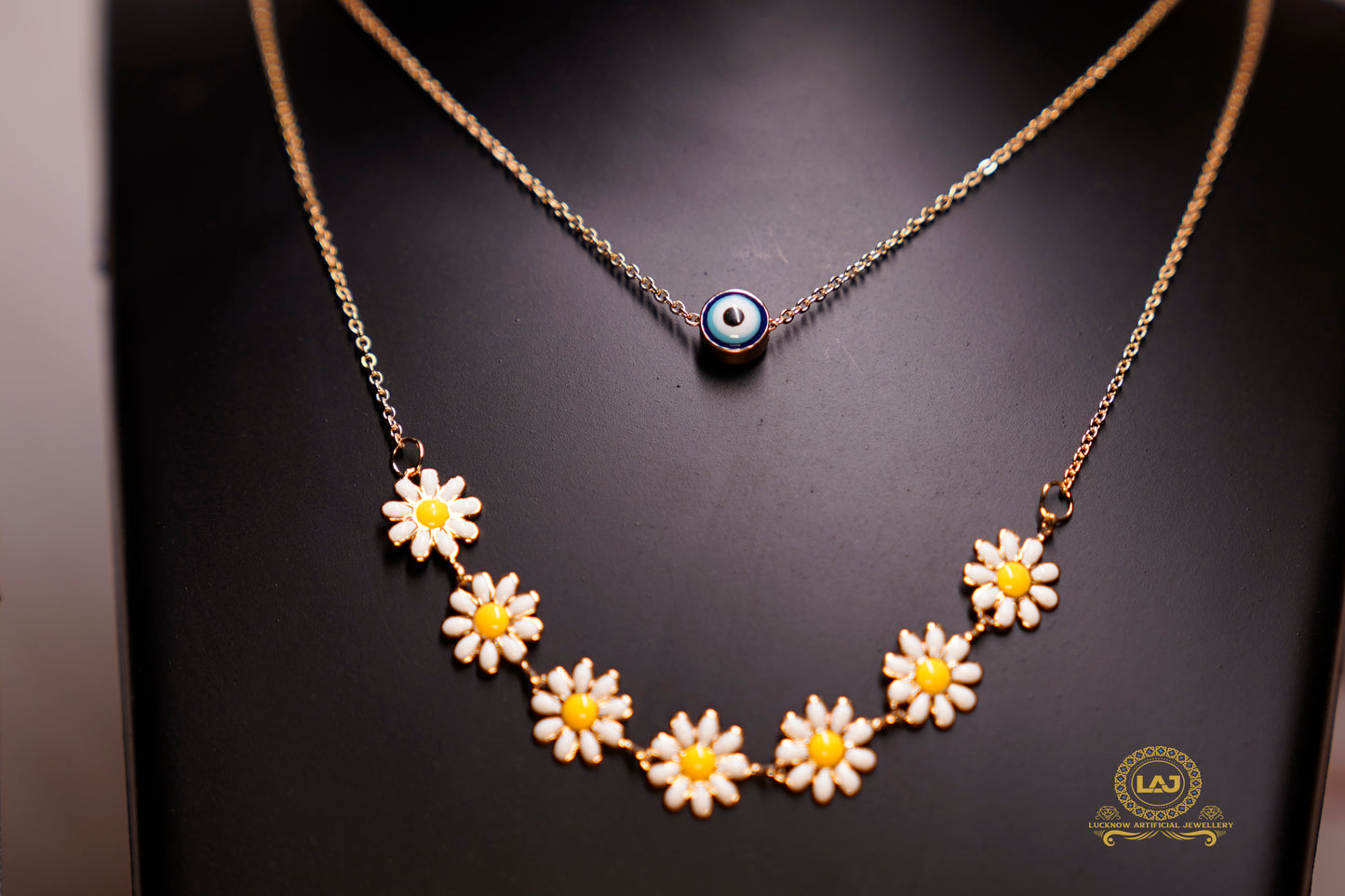 Evil Eye Flower Pendant