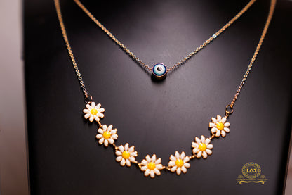 Evil Eye Flower Pendant