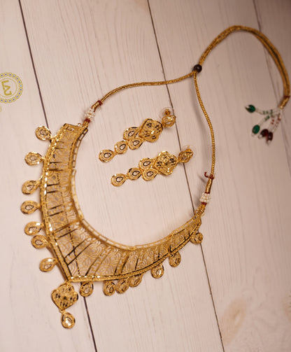 TURQUOISE CHOKER SET - LOOK LIKE GOLD