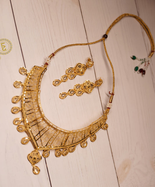 TURQUOISE CHOKER SET - LOOK LIKE GOLD