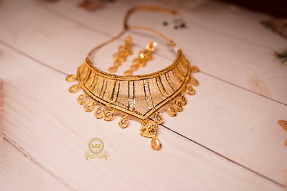 TURQUOISE CHOKER SET - LOOK LIKE GOLD