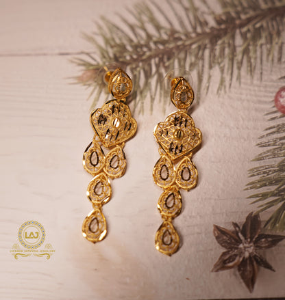 TURQUOISE CHOKER SET - LOOK LIKE GOLD