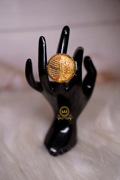 FLOWER RING - LOOK LIKE GOLD
