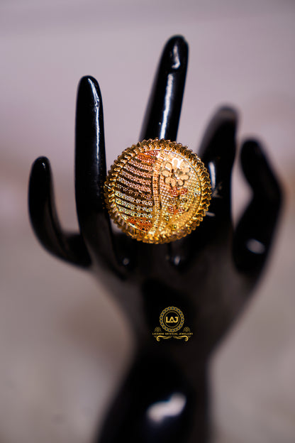 FLOWER RING - LOOK LIKE GOLD