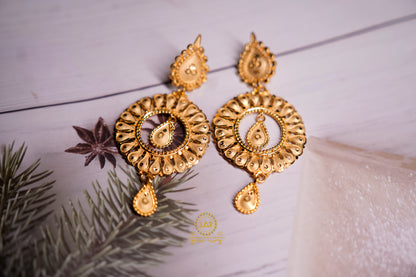 ROUND EARRINGS - LOOK LIKE GOLD