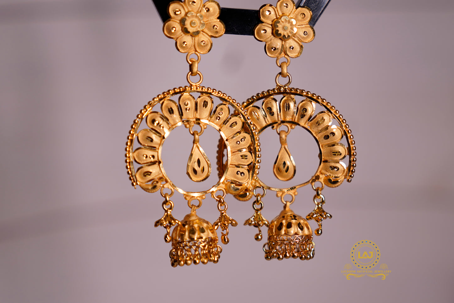 JHUMKI JHALA EARRINGS - LOOK LIKE GOLD
